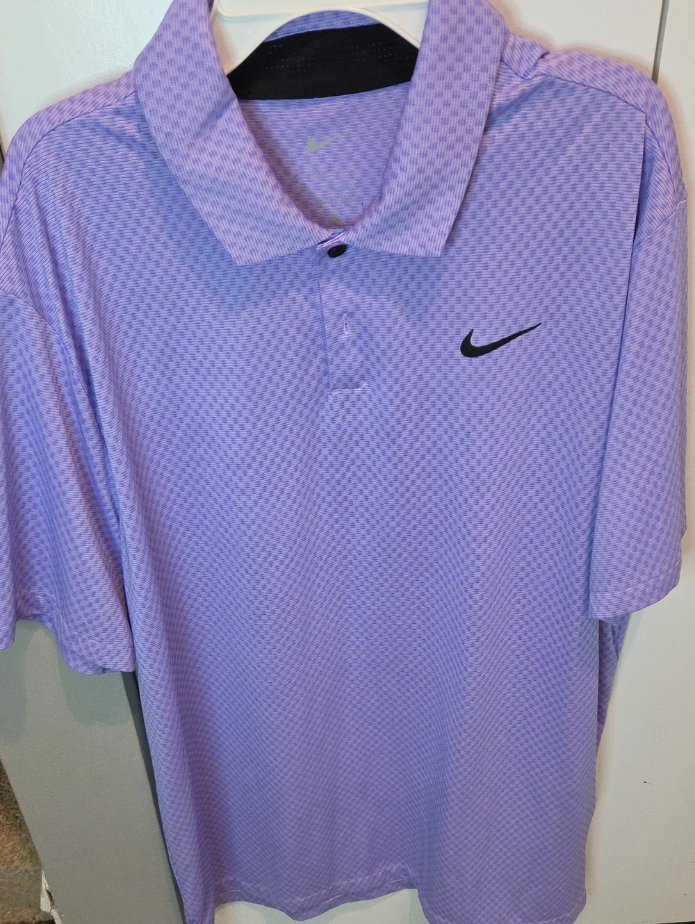 Nike Men’s Light Purple Polo with Black Swoosh